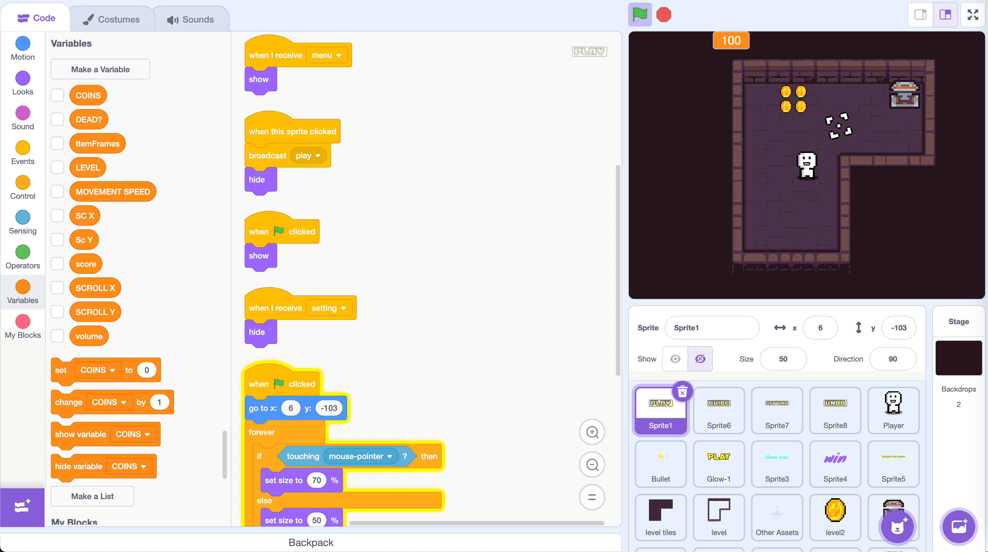 Làm trò chơi với ý tưởng của mình